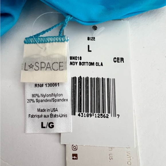 LSpace Sandy Bottom Cerulian (Turquoise Blue) Size Large - Picture 7 of 7